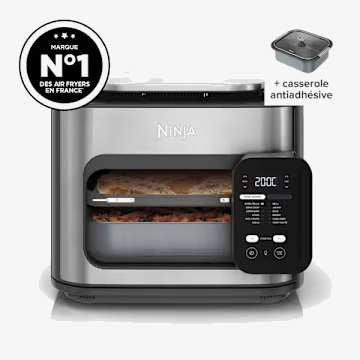 Pack Ninja Combi Multicuiseur, four et air fryer 12-en-1 avec casserole antiadhésive